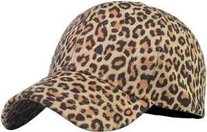 Foetest Adjustable Baseball Cap Leopard Print Hat Cotton Sunhat Headwear Outdoor Sports Cap