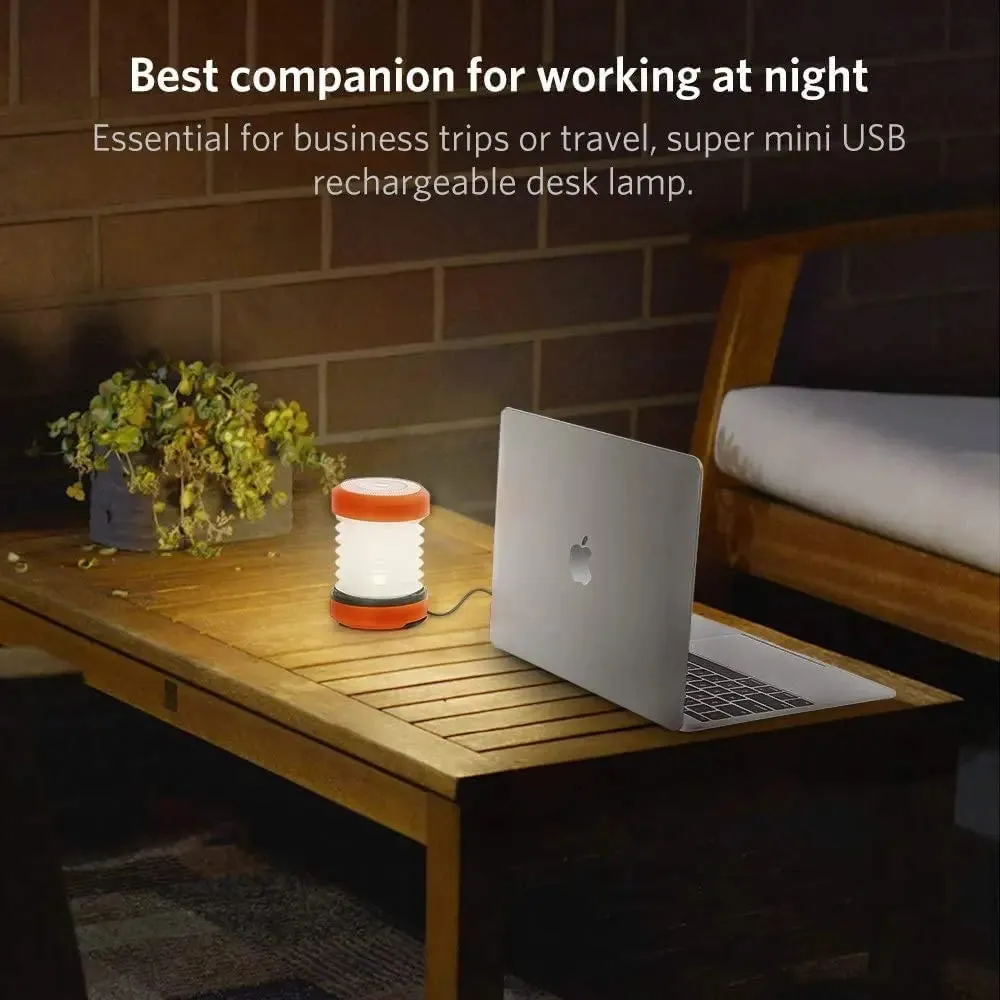 Foldable Solar Camping Lantern Set Rechargeable Waterproof Flashlight and Power Bank