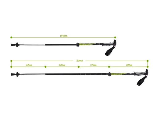 Foldable Trekking Pole for Hiking- Green