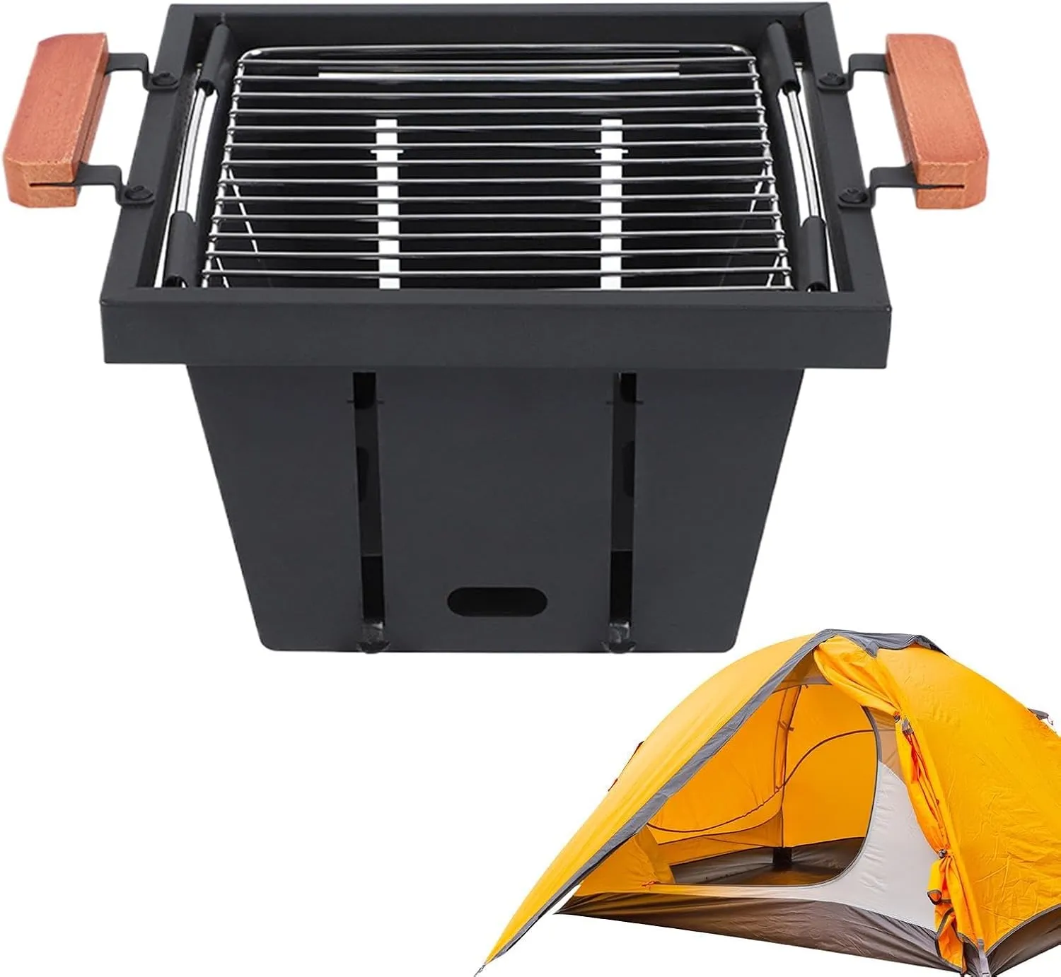 Folding BBQ Stove, Outdoor Burning Stove, Barbecue Stove Campfire Stand for Camping, Outdoor Burning Stove, Multipurpose Camp Fire Oven for Outdoor Camping, Family Reunion
