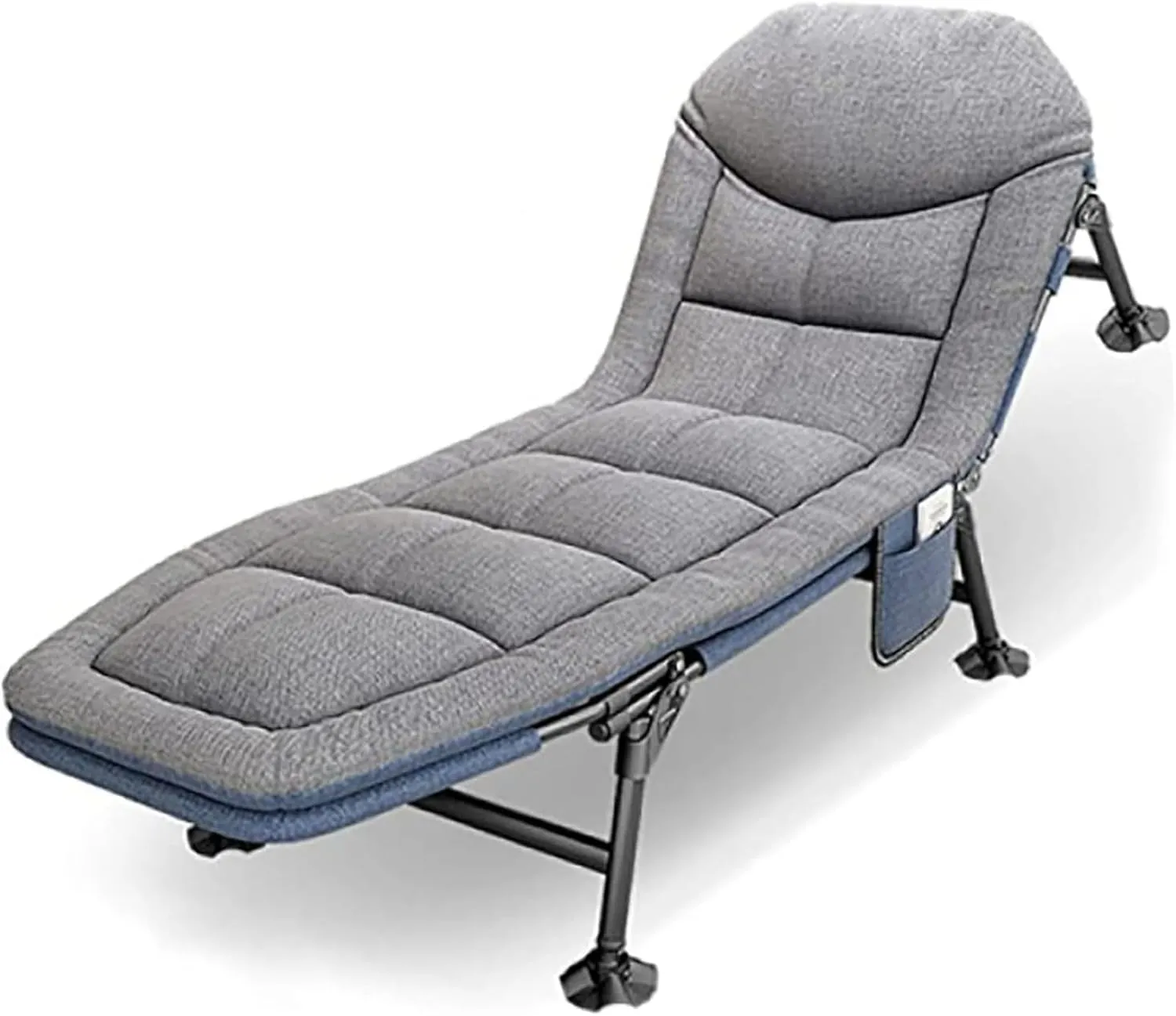 Folding Camping Beds with Mattress, Extra Wide Heavy Duty Sturdy Camp Bed for Adults, Portable Sleeping Cot for Travel Outdoor Office Indoor Fishing