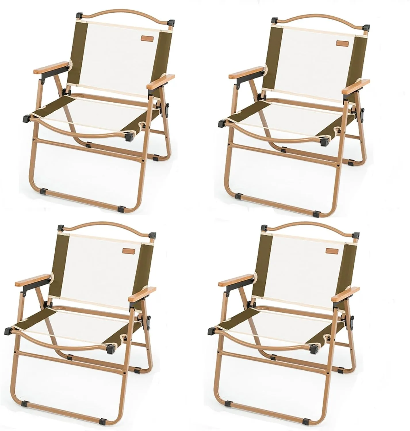 Folding Chair, Camping Chair 1/2/4 Piece Set Portable Mesh Breathable Back Chair Great for Camping Outdoor Use