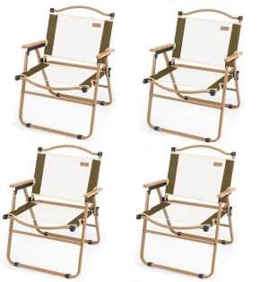 Folding Chair, Camping Chair 1/2/4 Piece Set Portable Mesh Breathable Back Chair Great for Camping Outdoor Use