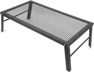 Folding Grill Compact, Sturdy Iron Grate, Easy Installation, for Camping, BBQ, Picnic, Hiking with and Erosion