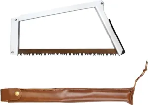 Folding Handsaw, Manganese Steel Hand Saws Portable Multifunctional Saw with Handle for Outdoor Camping Survival Woodworking (silver)