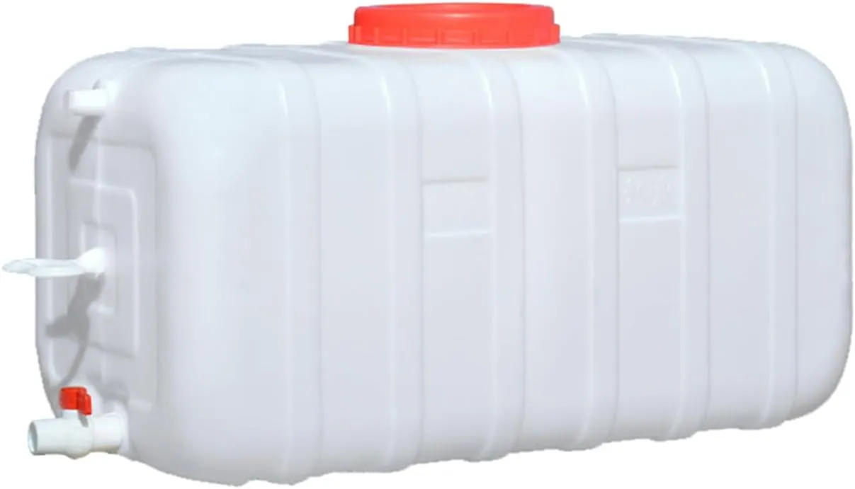 Food Grade Water Carrier 45L/75L/100L/200L Water Container Water Container with Faucet，Portable Water Storage Jug Perfect for Outdoors Camping Hiking Emergency(Size:75L/19.81gal)