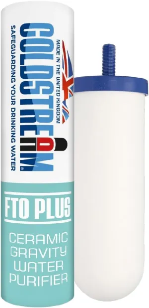 FTO Plus Water Filter Cartridge - Dependable for Easy Installation as a Berkey Replacement - Ceramic Gravity Filter For Stainless Steel Systems