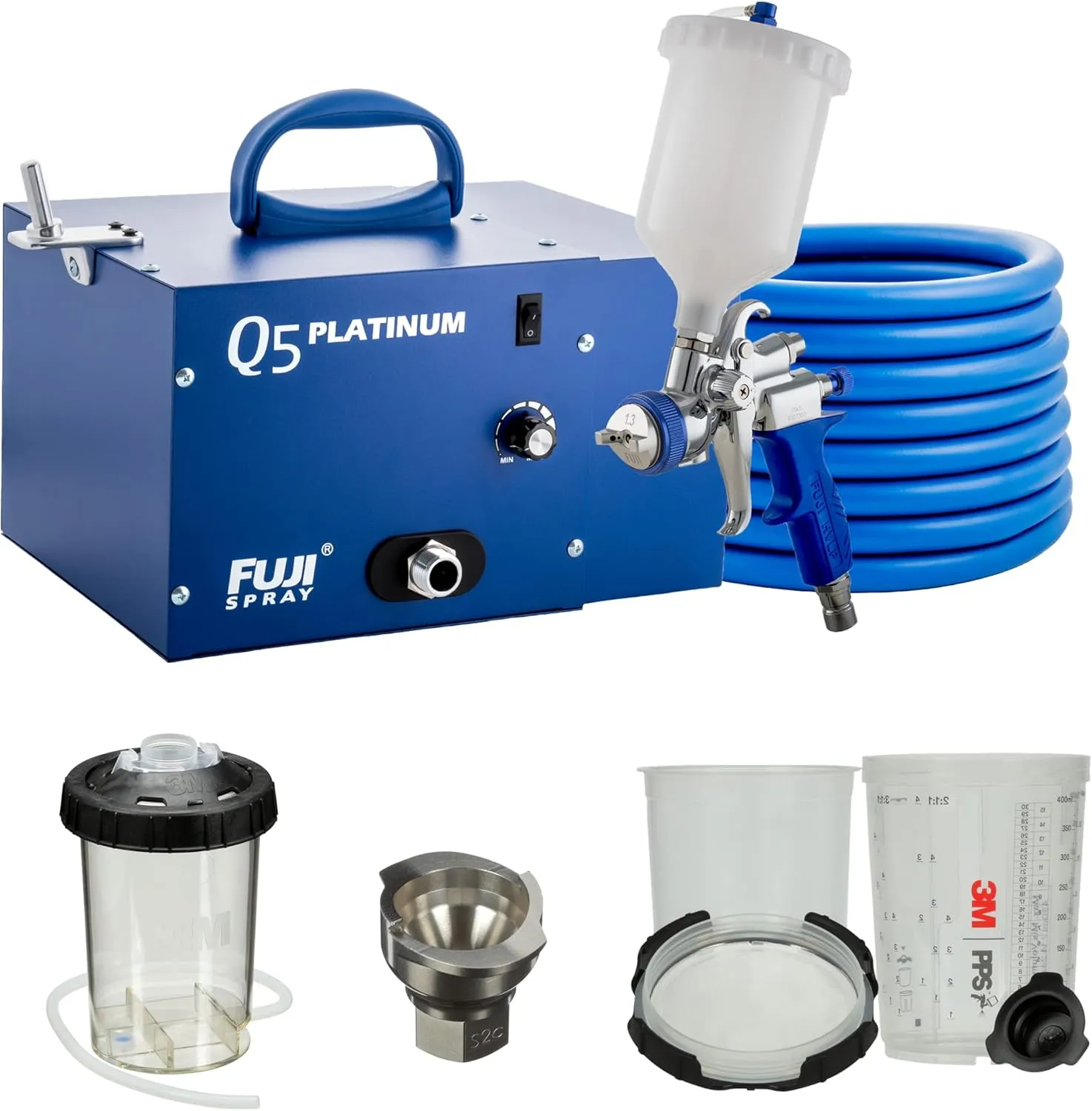Fuji Spray 2895-T75G Q5 Platinum Gravity Feed HVLP Spray System with 3M PPS 2.0 Kit - Midi 13.5oz. H/O Cup