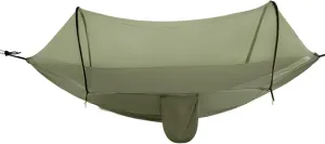 Full Coverage Zippered Portable Anti-Rollover Mosquito net Hammock with Strong Load-Bearing Capacity, Perfect for Backpacking and Hiking(Army Green,260 * 140cm)