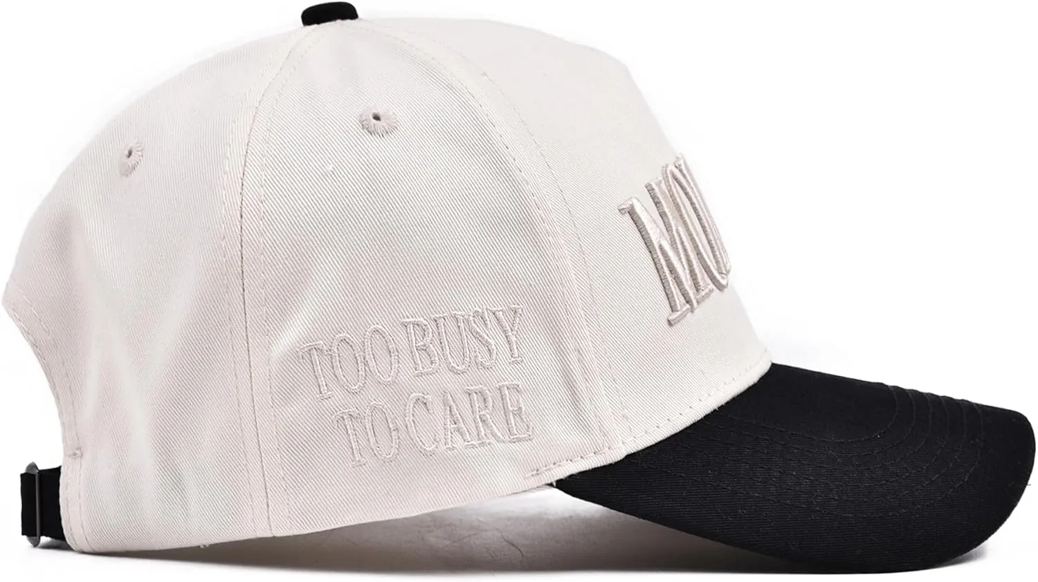 Funny Mommin Hat for Women, Mama Too Busy to Care Truck Hat Gifts Adjustable Washed Cotton Embroidered Mom Baseball Cap