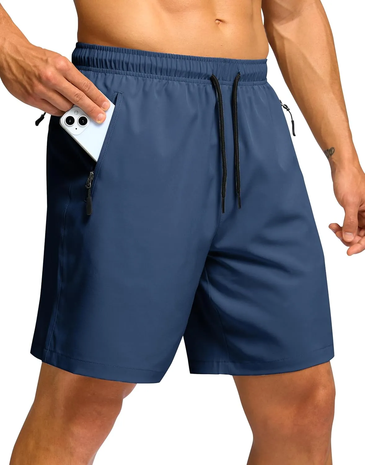 G Gradual Men's Hiking Shorts 7"/9" Lightweight Athletic Shorts for Men Quick Dry Stretch Casual Shorts with 3 Zipper Pockets