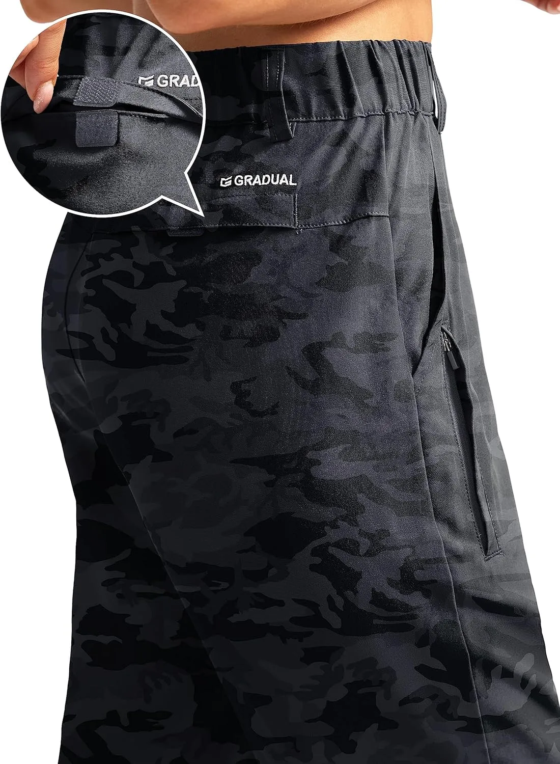 G Gradual Women's Long Hiking Cargo Shorts 13" Knee Length Lightweight Quick Dry Bermuda Shorts for Women with 5 Pockets