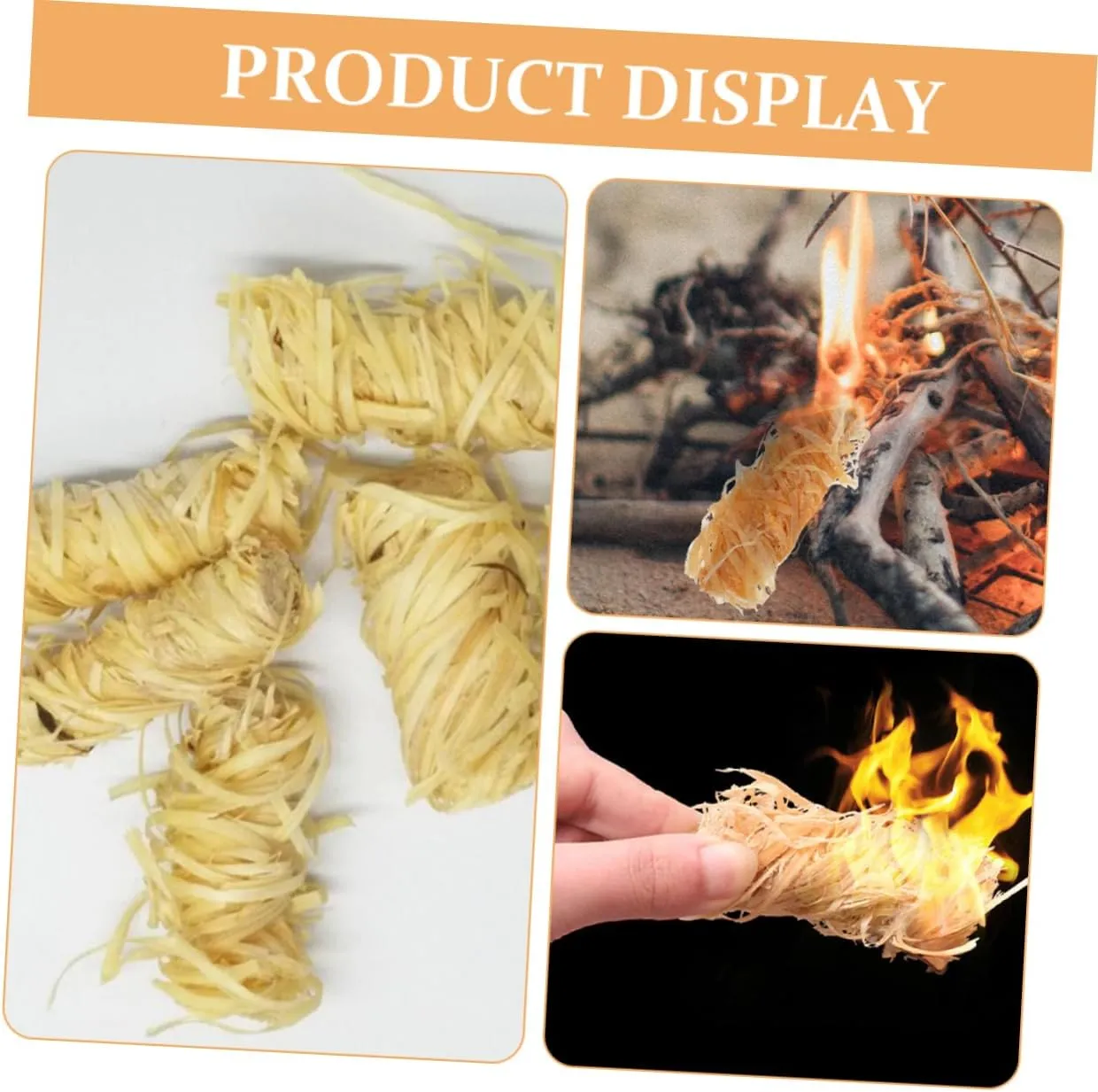 GALPADA 32-Pack Firelighters Natural Wooden Grill Camp Fire Starters for Emergency Outdoor Cooking Barbecue Camping and Survival Kits