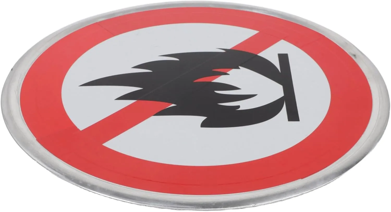 GANAZONO No Fires Permitted Sign Fire Prevention Warning Label for Private Hunting Camp Weatherproof Safety Sign for Forest Trails and Camping Sites High Visibility Reminder