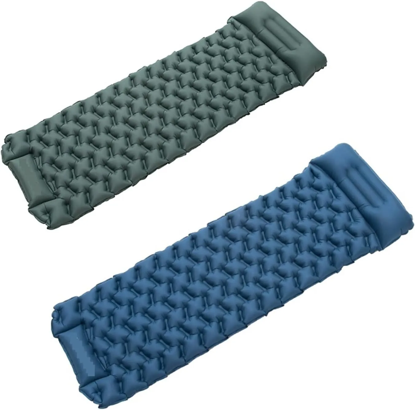 GaRcan Blackdeer Camping Sleeping Pad Inflatable Mattress Built-in Pump Rug with Pillow Backpacking Air Mattress Ultralight Hiking Mat (Green)