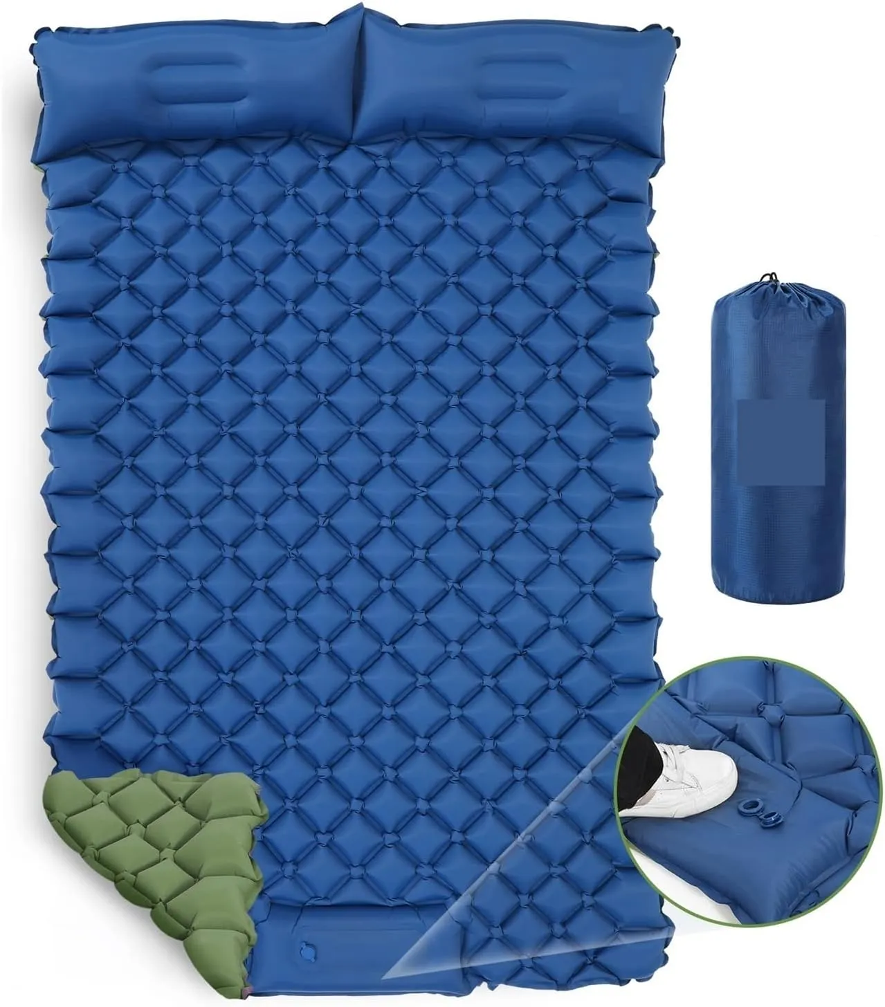 GaRcan Camping Sleeping Pad Mat Ultralight Inflatable Mattress in Tent Hiking Trekking Portable Travel Folding Bed Air Pad (As Shown a)