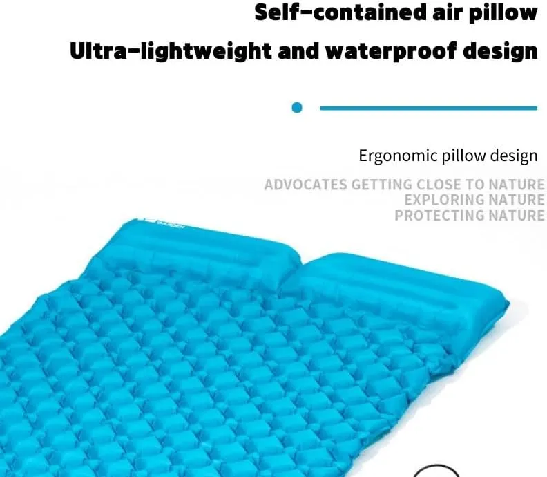 GaRcan Outdoor Camping Inflatable Sleeping Mat Tent Floor Mat Ultra-Lightweight Portable Storage Beach Mats TPU (Orangesinglestyle 1)