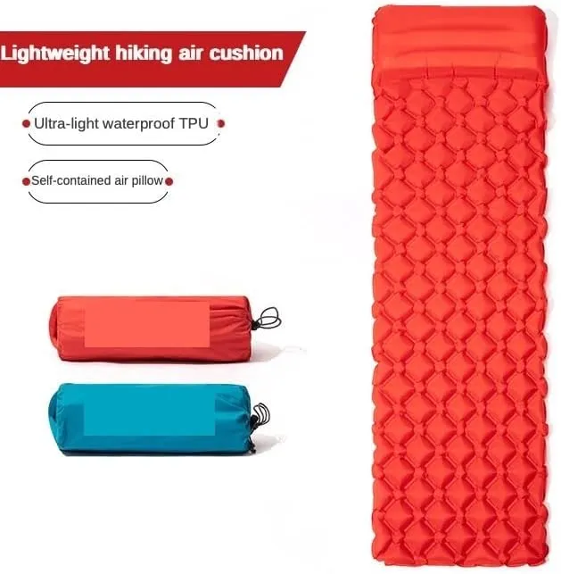 GaRcan Outdoor Camping Inflatable Sleeping Mat Tent Floor Mat Ultra-Lightweight Portable Storage Beach Mats TPU (Orangesinglestyle 1)