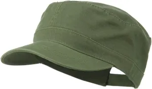 Garment Washed Adjustable Army Cap