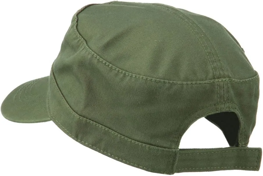 Garment Washed Adjustable Army Cap