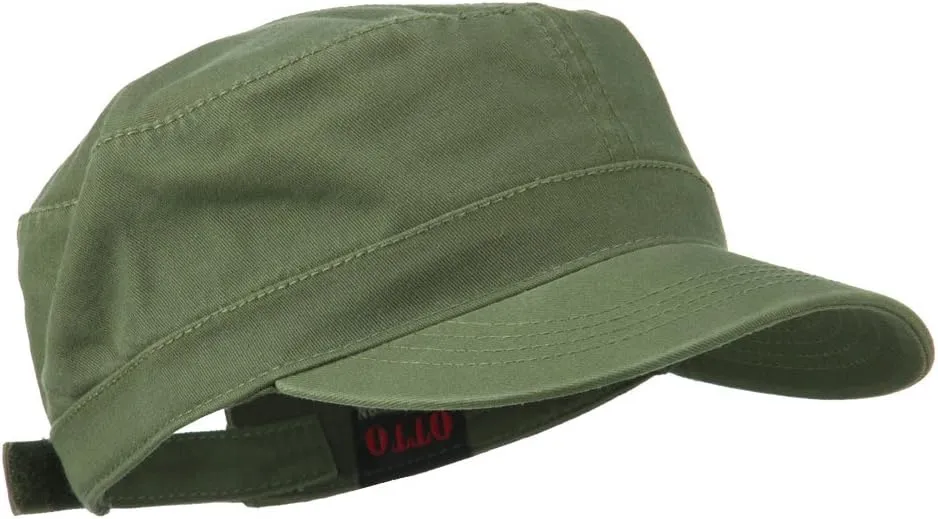 Garment Washed Adjustable Army Cap