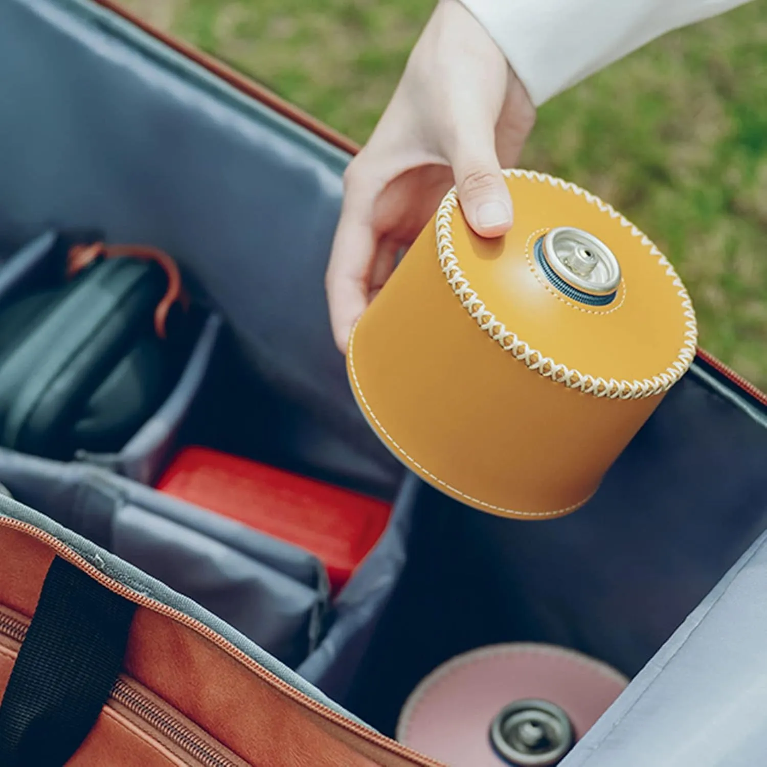 Gas Canister Protective CoverGas Canister Protective CaseGas Cover, PU Leather Gas Cover Vintage Portable Effective Tear Stove
