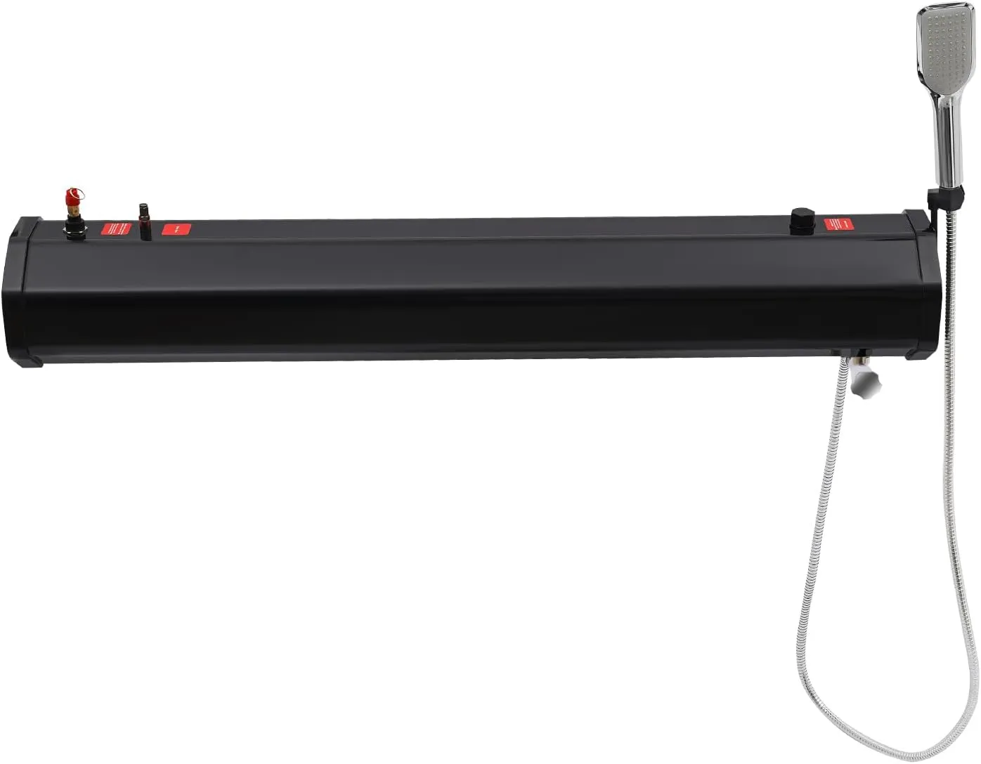 Gdrasuya10 8 Gallon Pressurized Water Tank for Camping Shower Portable Outdoor Roof Rack Water Tank Lightweight with Storage Bag 5.58ft Water Hose Shower Head