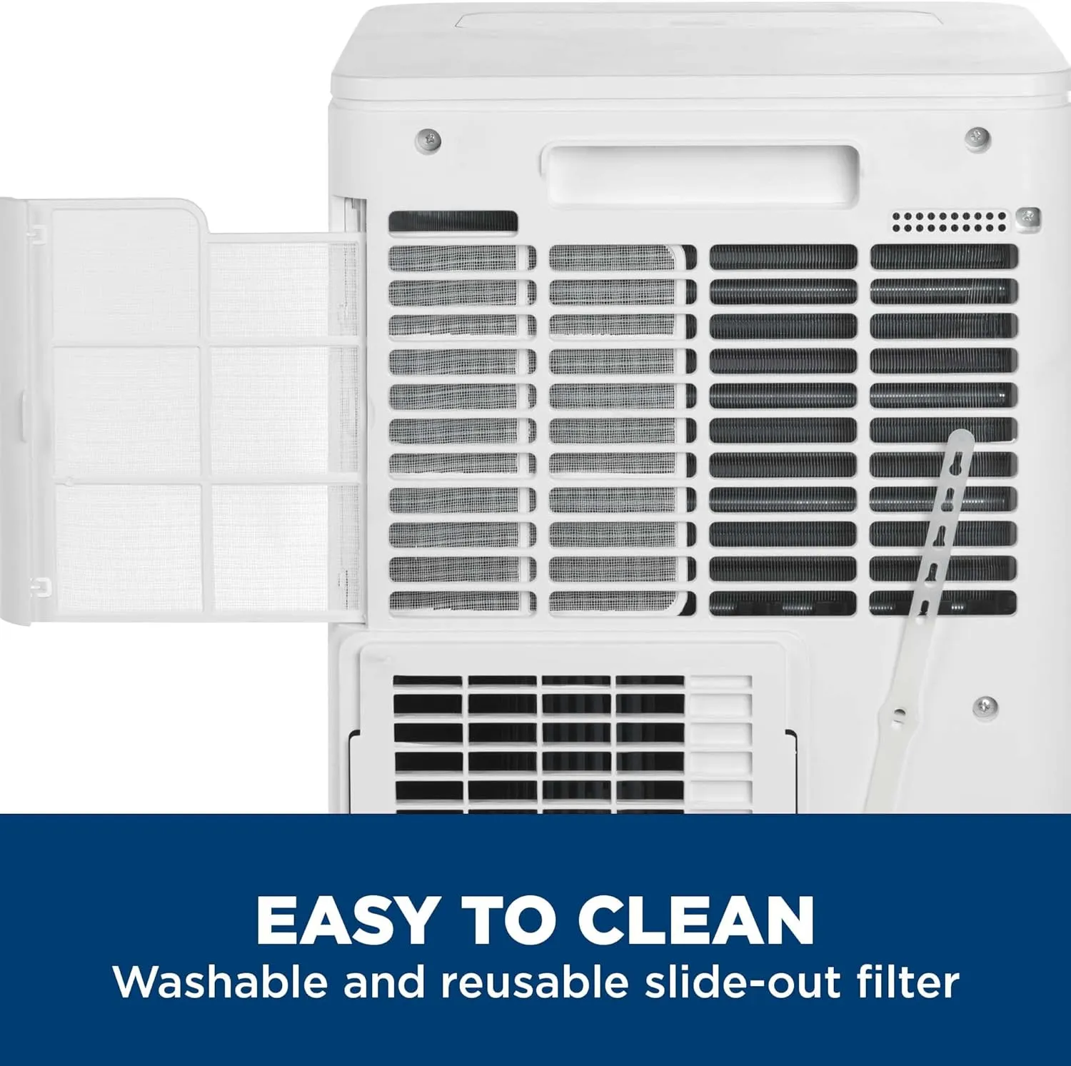 GE 8,000 BTU Portable Air Conditioner for Small Rooms up to 150 sq ft. (5,100 BTU SACC), 3-in-1 with Dehumidify, Fan and Auto Evaporation, Included Window Installation Kit