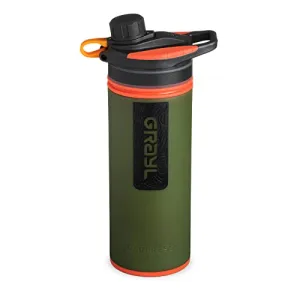 GeoPress 24oz Water Purifier Bottle-Filter for Hiking, Camping, Survival