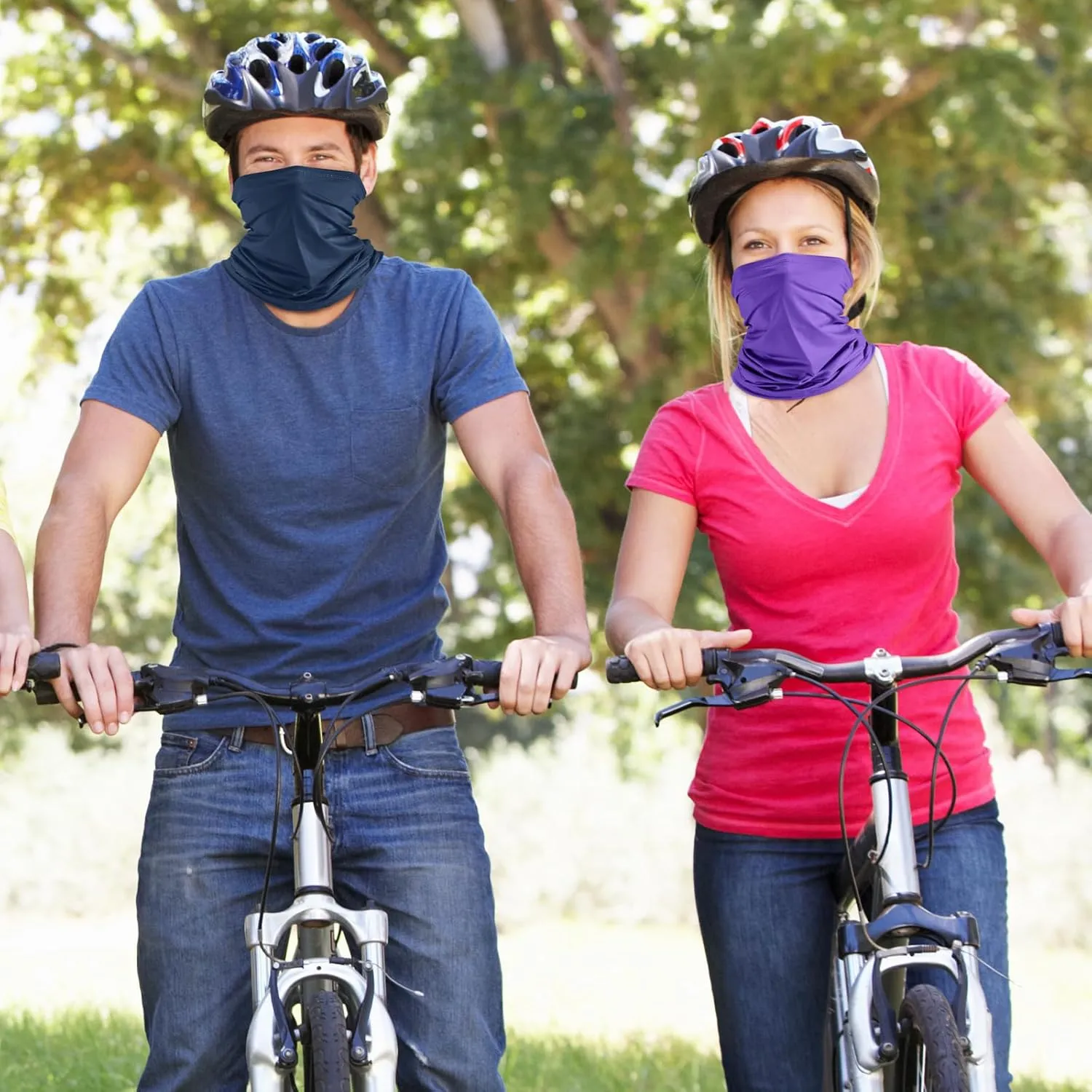 Geyoga 6 Pieces Summer UV Protection Cooling Neck Gaiter Face Clothing Neck Gaiter Mask Scarf Sunscreen Breathable Bandana