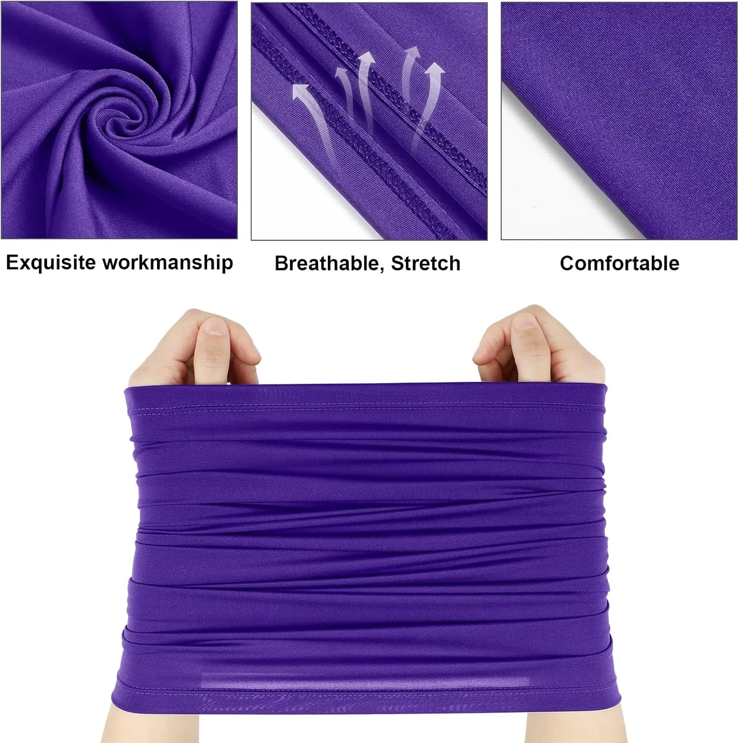 Geyoga 6 Pieces Summer UV Protection Cooling Neck Gaiter Face Clothing Neck Gaiter Mask Scarf Sunscreen Breathable Bandana