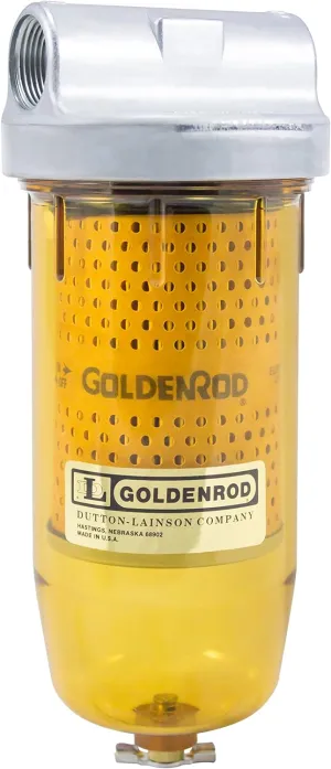 GOLDENROD (495-3/4) Bowl Fuel Tank Filter with 3/4" NPT Top Cap