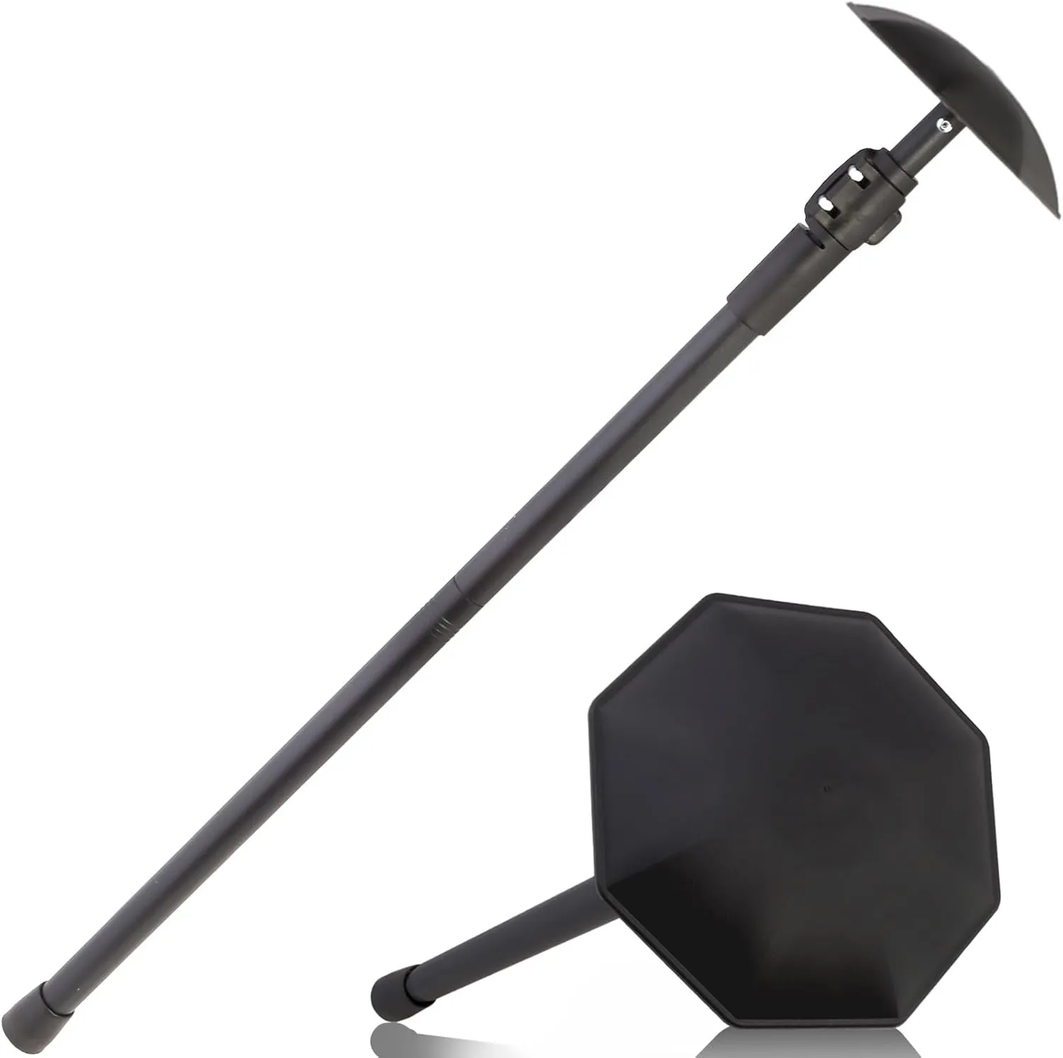 Golf Travel Bag Support Pole, 33"-60" Golf Travel Bag Support Pole Backup Support Adjustable for Airlines Stiff Arm Club Protector Metal Pole Hard Cover Black