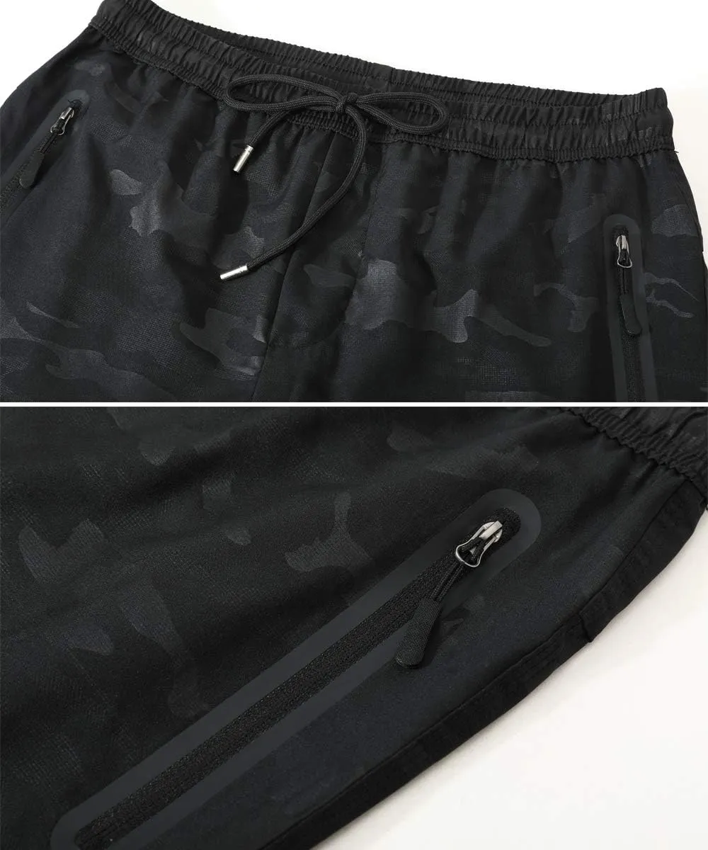 Gopune Men's Lightweight Hiking Running Sweatpants Quick Dry Outdoor Athletic Casual Pants with Zipper Pockets