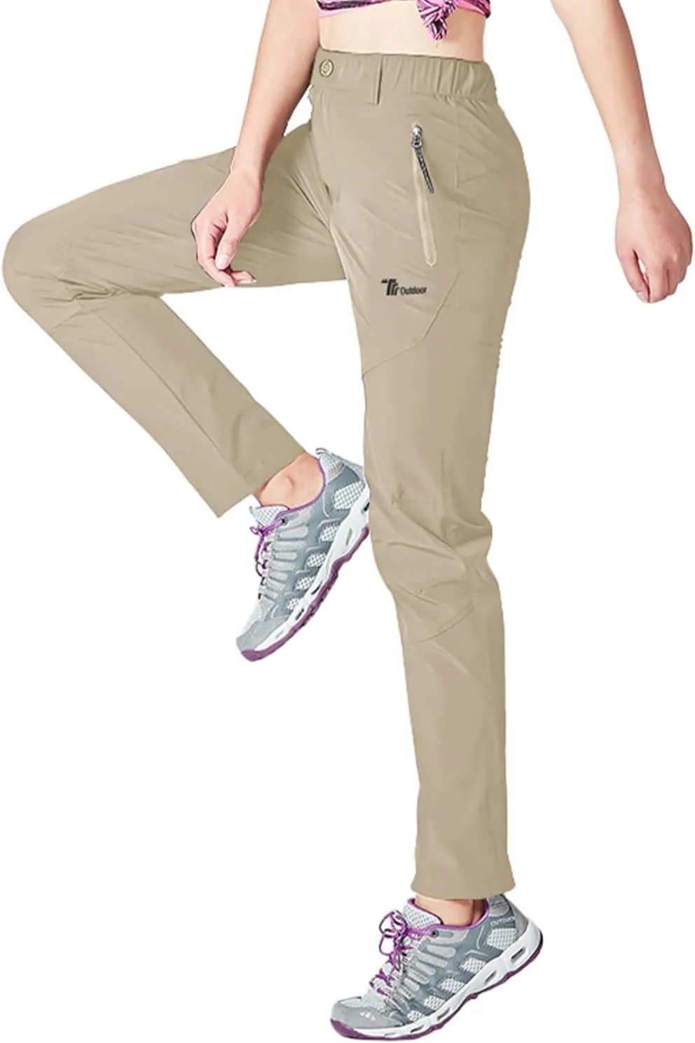 Gopune Women's Outdoor Hiking Pants Lightweight Quick Dry Water Resistant Mountain Trouser
