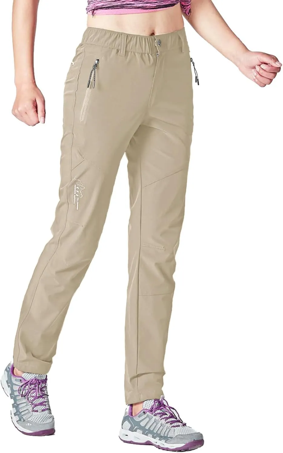 Gopune Women's Outdoor Hiking Pants Lightweight Quick Dry Water Resistant Mountain Trouser