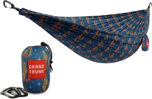 Grand Trunk TrunkTech Double Hammock | Portable Camping Hammock | Accessories for Outdoor, Indoor, Hiking Camping, Backpacking, Travel, Backyard, Beach (Cacti)