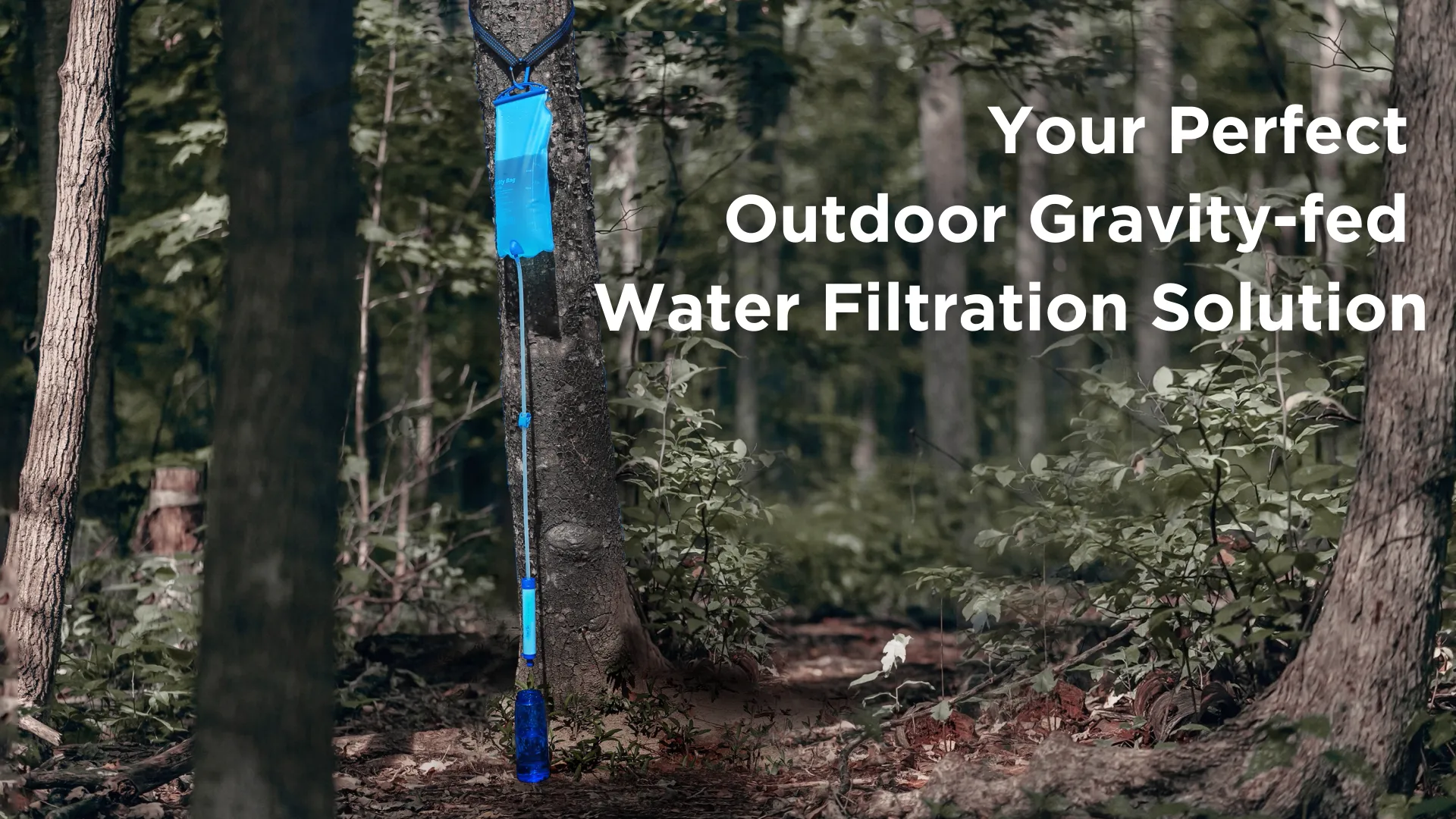 Gravity Water Filter, Portable Gravity-Fed Water Purifier with 3L Gravity Bag, Tree Strap, BPA Free Survival Gear and Equipment for Camping Hiking Emergency Preparedness