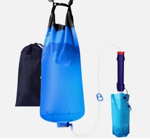 Gravity Water Filter Straw 6L,Survival Camping Water Filtration Purifier System