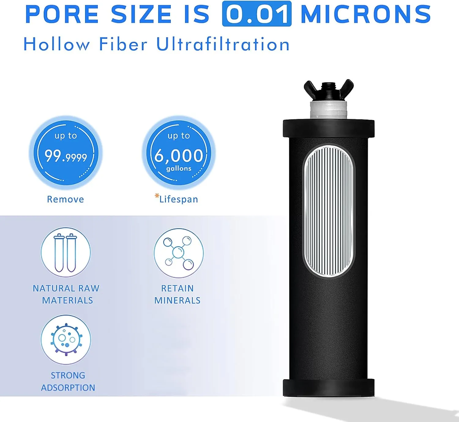 Gravity Water Filter System Water Filtration Bucket for Home Camping Hiking Emergency Preparedness
