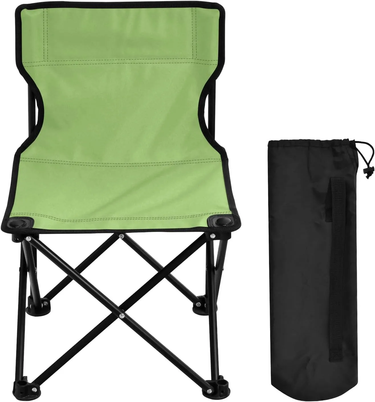 Green Camping Chair for Adults Folding Chair Portable Chair Camp Chair for Barbeques Sporting Event