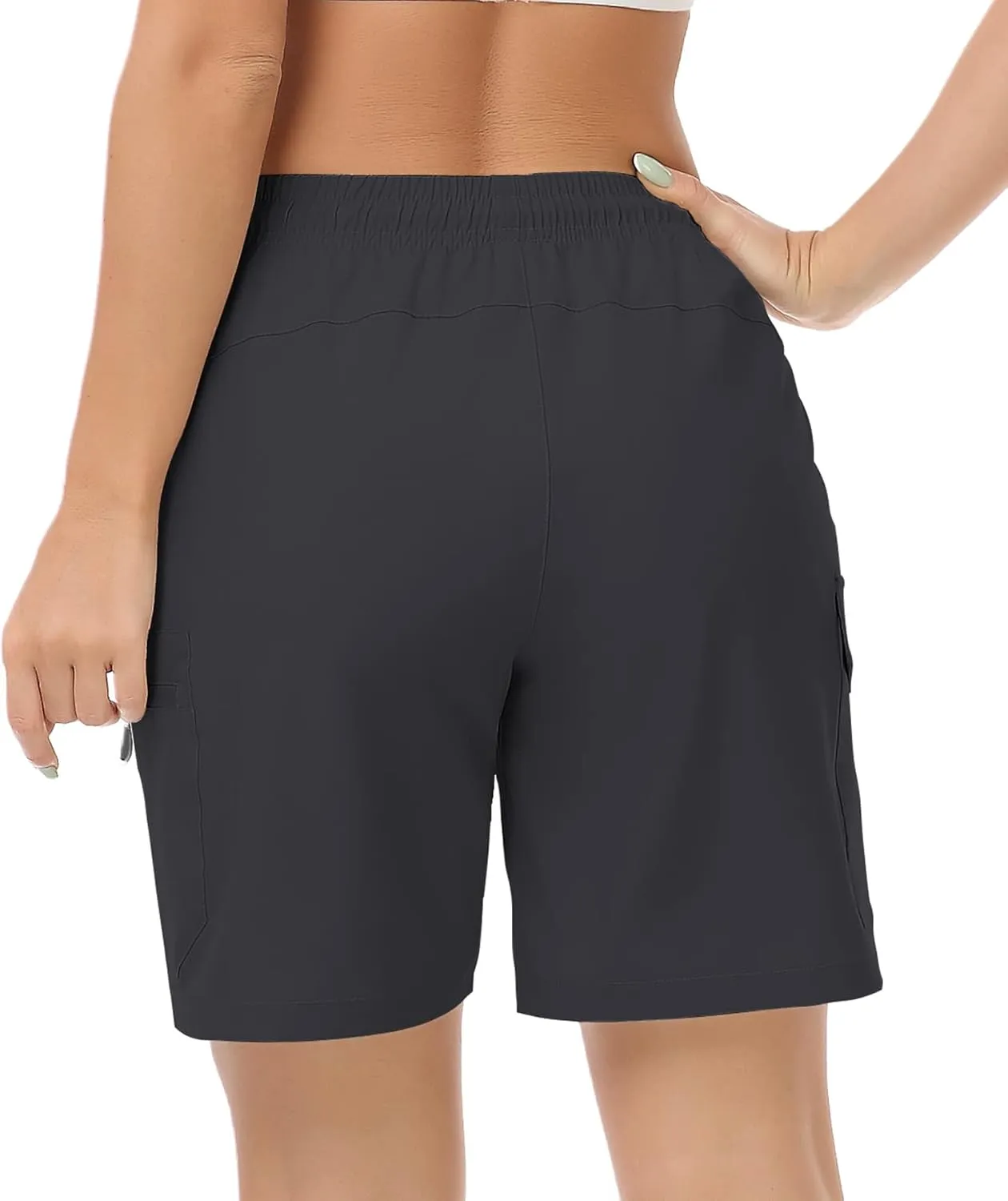 GymBrave Women's Hiking Shorts Quick Dry Lightweight Cargo Shorts for Outdoor Athletic Travel with Pockets