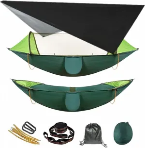 Hammock Camping Hammock with Mosquito Net and Awning Double Hammocks Anti-Rollover Outdoor Portable Hammock for Travel Hiking Camping Swing