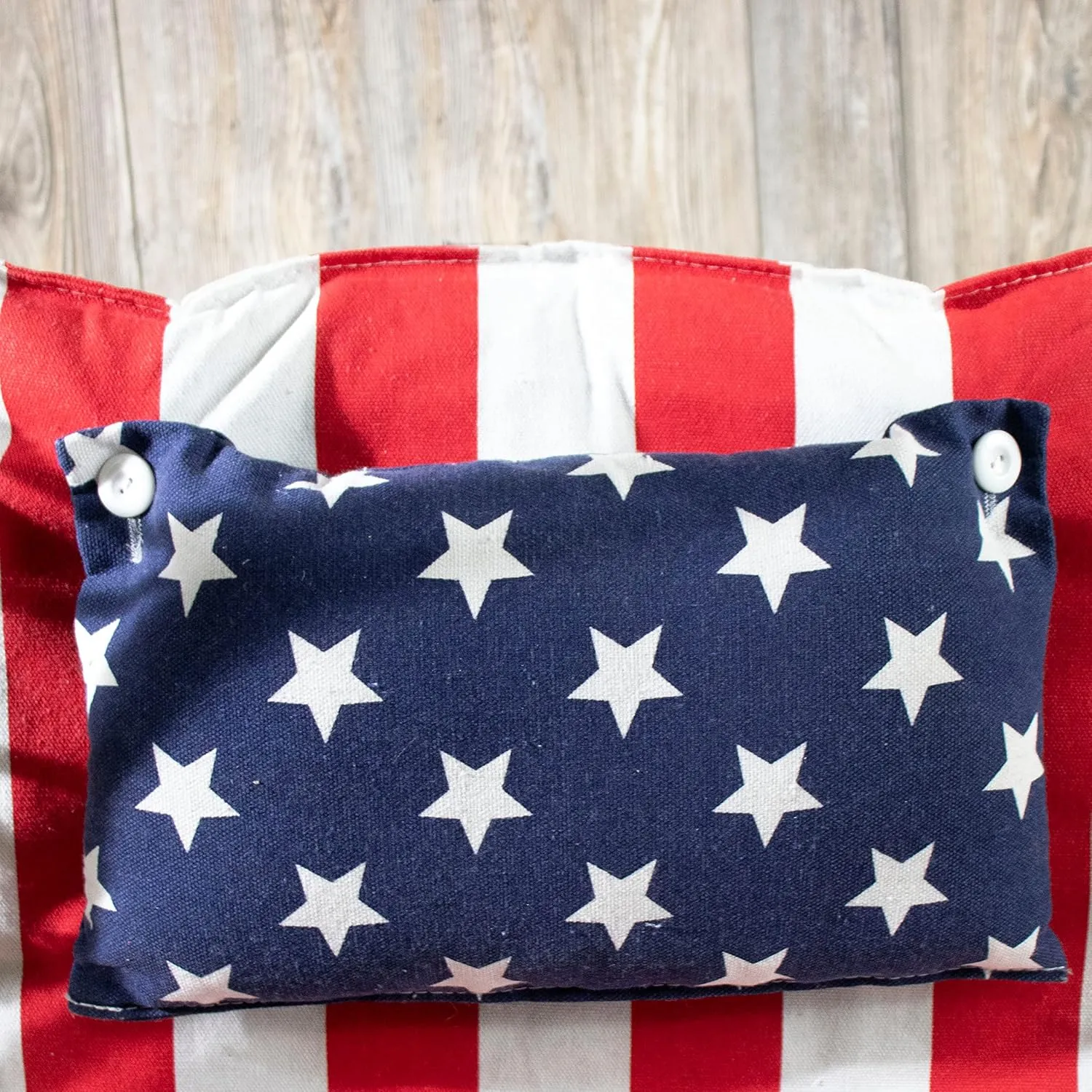 Hammock Chair Hanging Rope Swing, *12 Patterns, Quality Comfortable and Breathable Fabric - Indoor/Outdoor - Red, White and Blue
