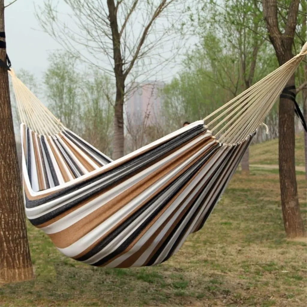 Hammock Double Anti-Rollover Camping Hammock Outdoor Dormitory Tree Hanging Bed Net Celebrity Hammock Outdoor Cradle Hammock Outdoor(K,C)