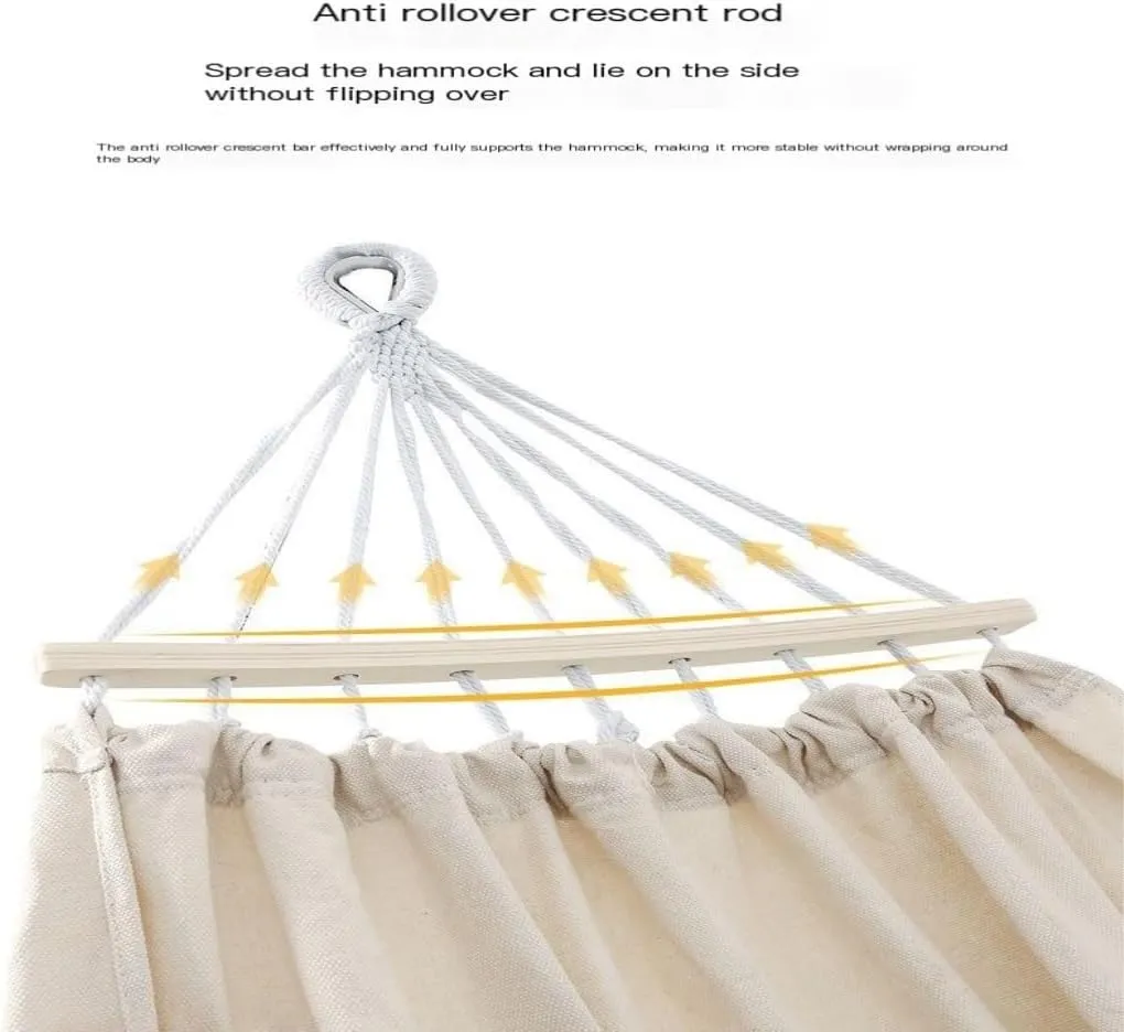 Hammock Double Anti-Rollover Camping Hammock Outdoor Dormitory Tree Hanging Bed Net Celebrity Hammock Outdoor Cradle Hammock Outdoor(K,C)
