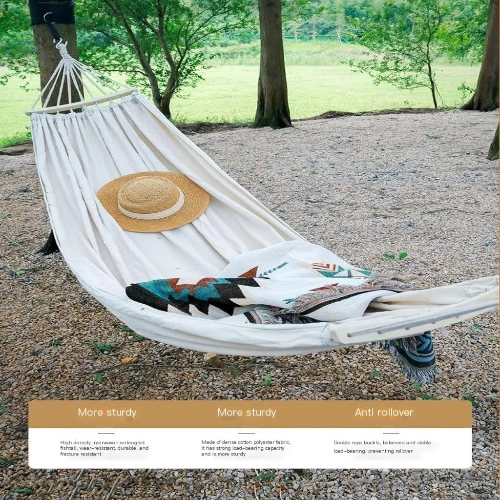 Hammock Double Anti-Rollover Camping Hammock Outdoor Dormitory Tree Hanging Bed Net Celebrity Hammock Outdoor Cradle Hammock Outdoor(K,C)