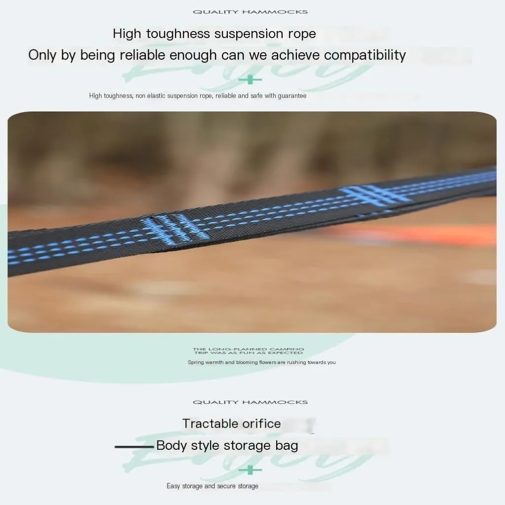 Hammock Double Automatic Quick-Open Pole Double-Layer Hammock with Sunshade Outdoor Camper Double Hammock with Mosquito Net Hammock Outdoor(B)