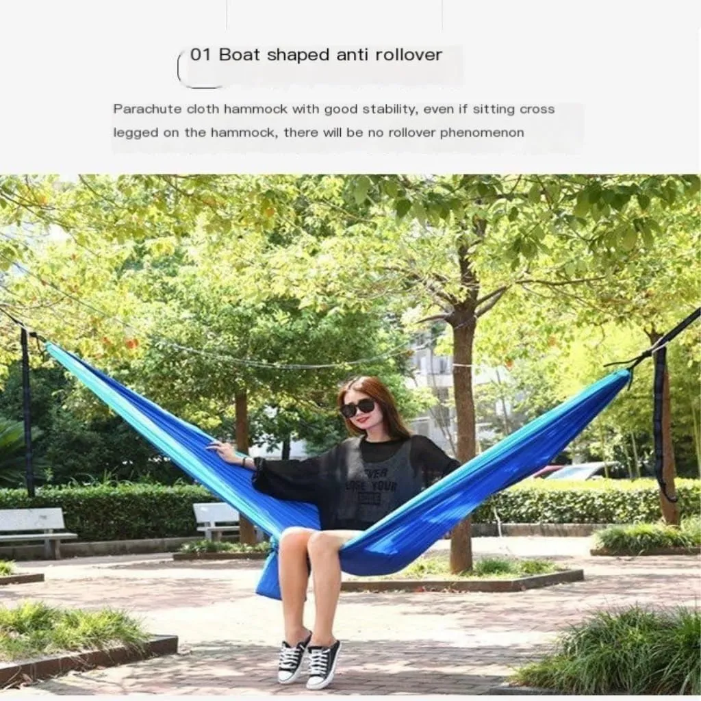 Hammock Double Camping Hammock Outdoor Swing Adult Indoor Student Dormitory Picnic Camp Single Anti-Rollover Hammock Hammock Outdoor(Green,Large)
