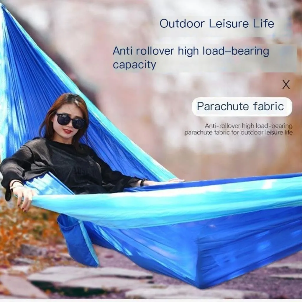 Hammock Double Camping Hammock Outdoor Swing Adult Indoor Student Dormitory Picnic Camp Single Anti-Rollover Hammock Hammock Outdoor(Green,Large)